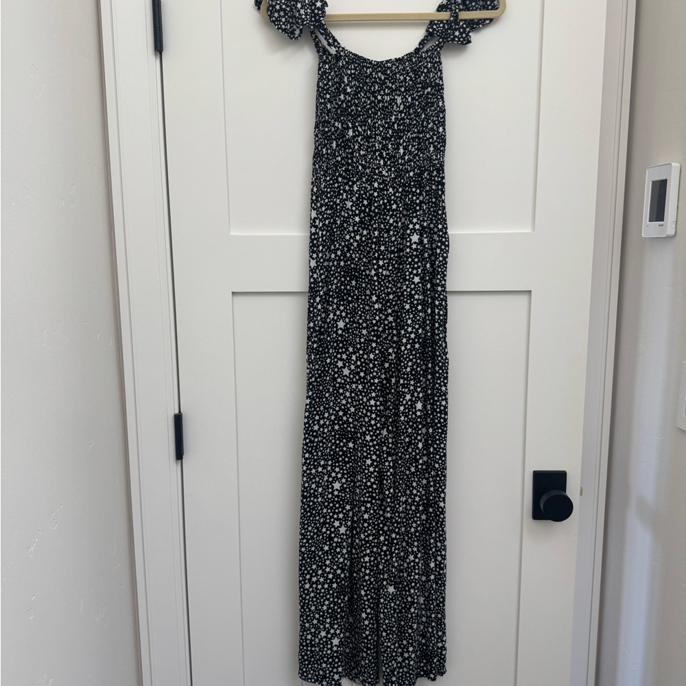 Tiare Hawaii Black & White Floral Jumpsuit Romper